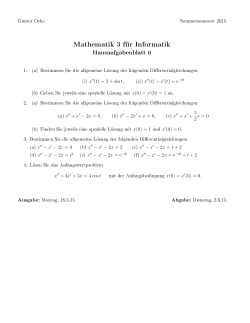 Mathematik 3 für Informatik