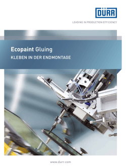 Ecopaint Gluing - D&uuml;rr Application Technology