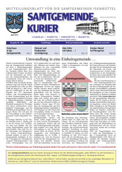 Aktuelle Ausgabe - samtgemeindekurier.de