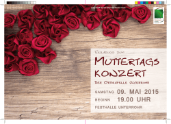 Muttertags konzert - Ortskapelle Unterrohr