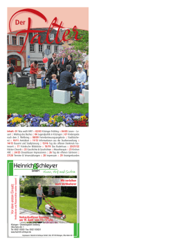 Stadtmagazin Kitzingen - Der Falter