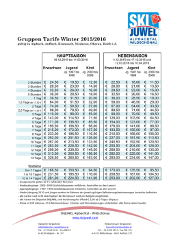 Gruppen Tarife SKIJUWEL 2015_16