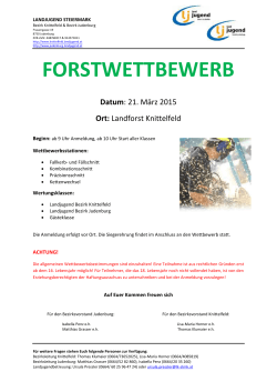 KF Forstwettbewerb Ausschreibung 2015