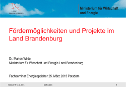 Fördermöglichkeiten und Projekte in Brandenburg