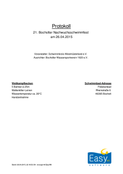 Protokoll Bocholt NW 2015 - Bocholter Wassersportverein 1920 e.V.