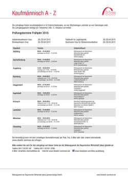 Programm und Anmeldeformular Kaufmännischer Bereich