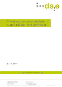 Hinweise zum automatisierten Daten-Upload
