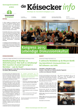 Kongress 2015: Lebendige Diskussionskultur