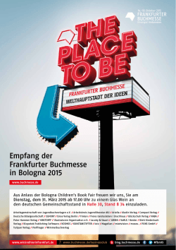 Empfang der Frankfurter Buchmesse in Bologna 2015