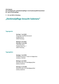 „Denkmalpflege braucht Substanz“ - Denkmalpflege