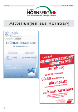 Amtliches Nachrichtenblatt Hornberg Nr. 17 vom 29.04.2015