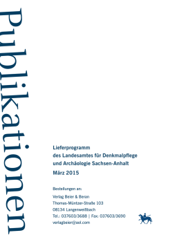 Lieferprogramm des Landesamtes f&uuml;r Denkmalpflege und