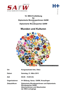 Diplomierte Wundexperten SAfW Wunden und Kulturen