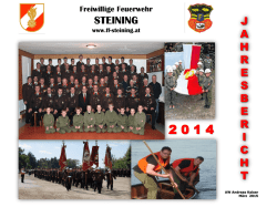Jahresbericht 2014 - Freiwillige Feuerwehr Steining