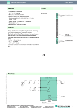 S1SD-1AI-2U Trennverstärker/Splitter Anschluss