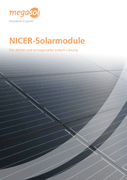 Datenblatt NICER-Solarmodule