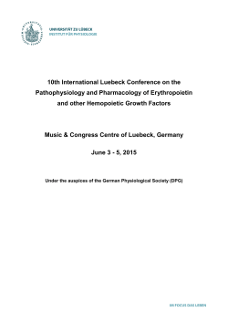10th International Luebeck Conference on the Pathophysiology and