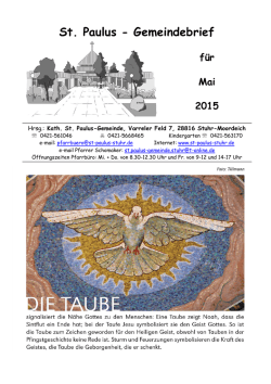 St. Paulus - Gemeindebrief - Katholische St. Paulus