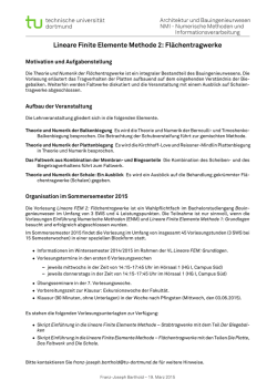 Lineare Finite Elemente Methode 2: Fl&auml;chentragwerke