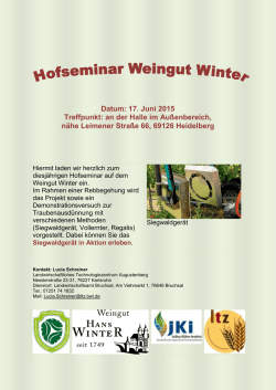 Hofseminar Weingut Winter