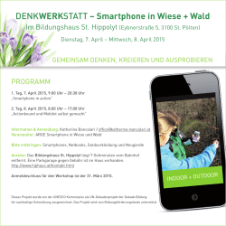 DENKWERKSTATT – Smartphone in Wiese + Wald