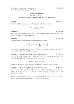 Blatt 5 - Abteilung für Angewandte Mathematik