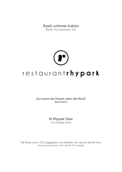 Speisekarte - Restaurant Rhypark