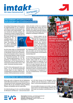 imtakt kompakt Ausgabe 56 April 2015 - transnet