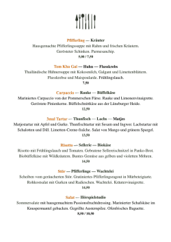 Speisekarte - Geerdes am Sendesaal
