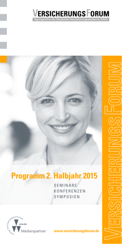 Programm 2. Halbjahr 2015