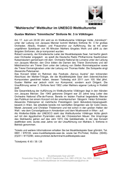 "Mahlersche" Weltkultur im UNESCO Weltkulturerbe