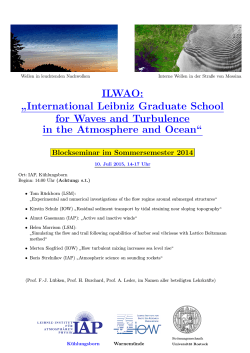ILWAO: ”International Leibniz Graduate School for Waves and