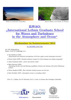 ILWAO: &rdquo;International Leibniz Graduate School for Waves and