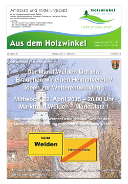 Holzwinkel 16/2015 - Verwaltungsgemeinschaft Welden