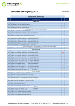 VERBATIM LED Lighting 2015