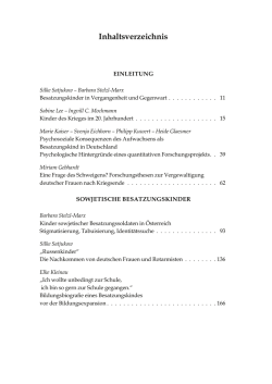 Inhaltsverzeichnis