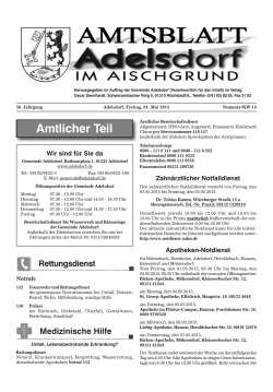 Amtlicher Teil - Die Gemeinde Adelsdorf