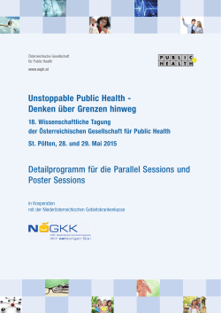 Detailprogramm - Österreichische Gesellschaft für Public Health