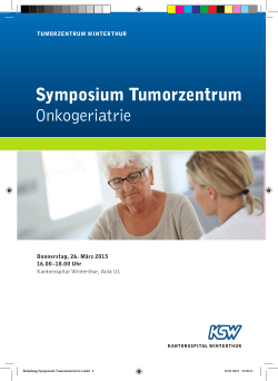 Symposium Tumorzentrum Onkogeriatrie
