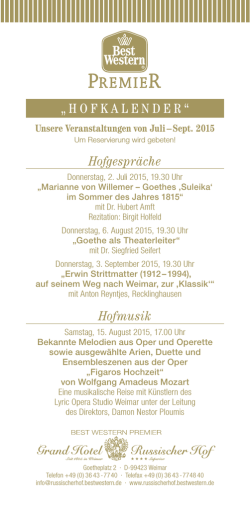 Hofkalender Juli