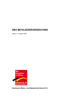 dbv-mitgliederverzeichnis - Deutscher Beton