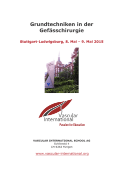 Grundtechniken in der Gef&auml;sschirurgie
