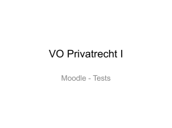 VO PR I, Moodle-Anleitung SS 2015