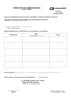 Vollmacht Medikamentengabe