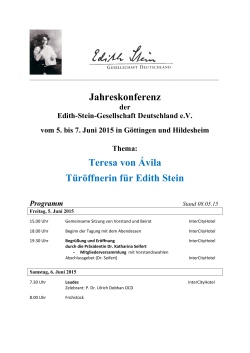 Aktualisiertes Programm - Edith-Stein