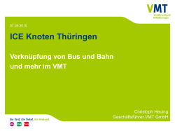 ICE Knoten Th&uuml;ringen - Verkn&uuml;pfung von Bus und Bahn und mehr