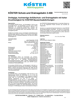 Technisches Merkblatt W 901 030 K&Ouml;STER Schutz