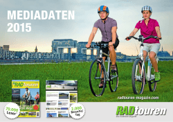 MEDIADATEN 2015 - Radtouren Magazin