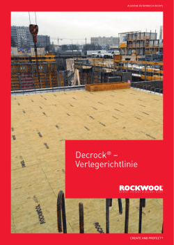 Decrock® – Verlegerichtlinie