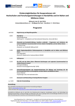 Programm - Universit&auml;t Bonn